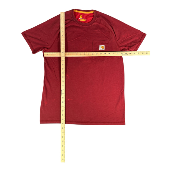 Carhartt Force Loose Fit Magenta Short Sleeve Pocket T Shirt Sz M Distressed - Picture 4 of 4